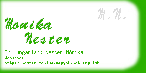 monika nester business card